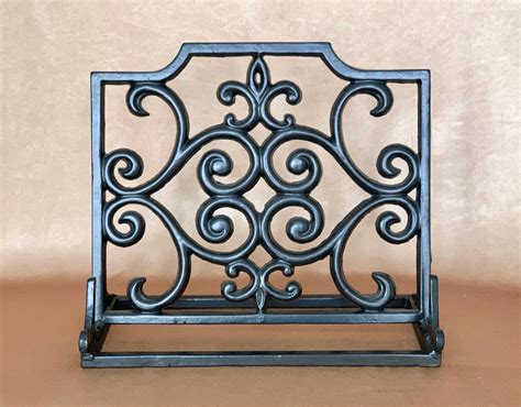 mini black embossed metal box on wrought iron stand|black metal display stands.